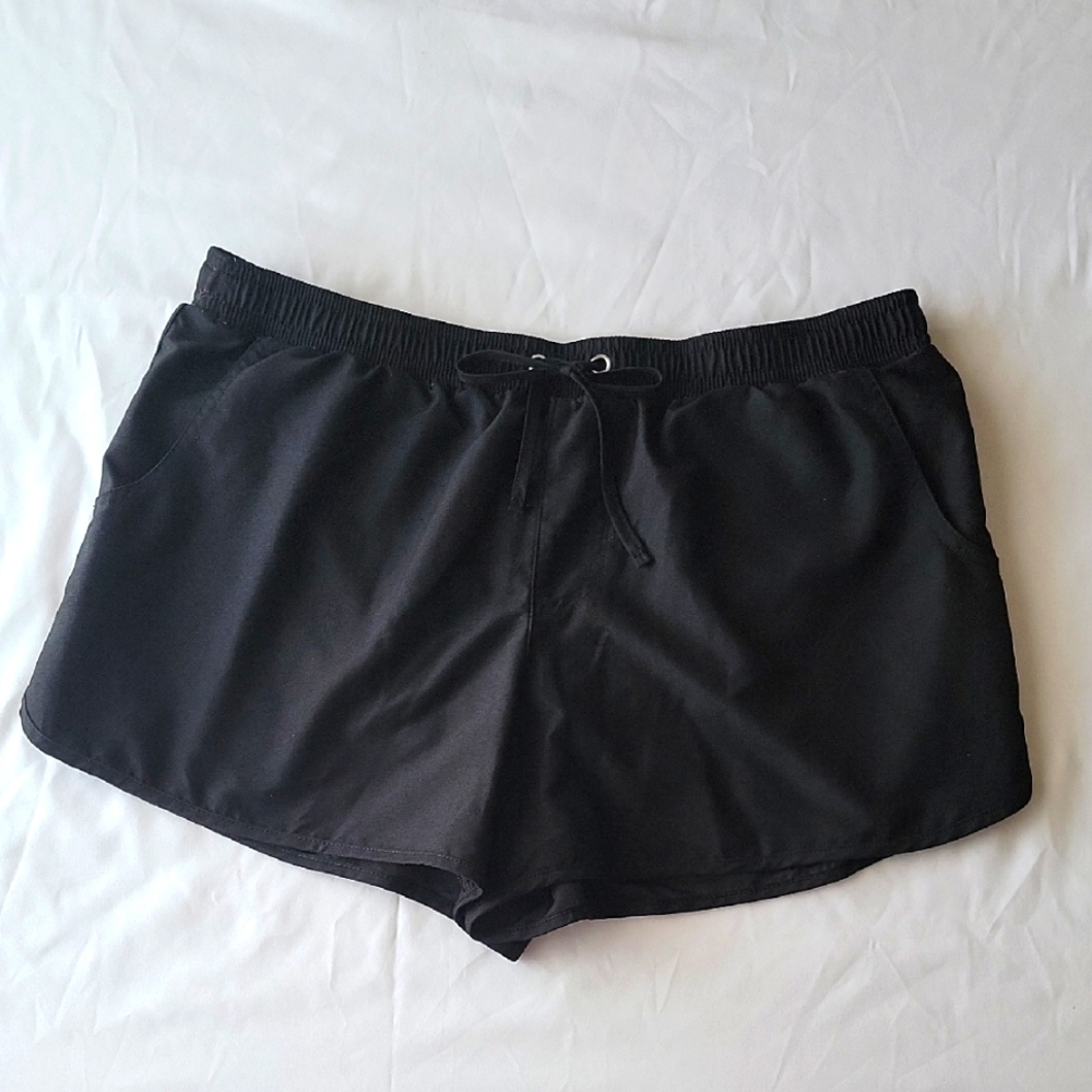 Black Athletic Shorts Lined Merona Womens Size Medium